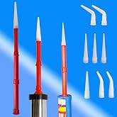 15 PCS Extra Long Caulking Gun Extension,Caulking Tube Extension | Caulk Tube Extension Tip,Caulk gun Extension Nozzle,The length of freely combinable nozzles