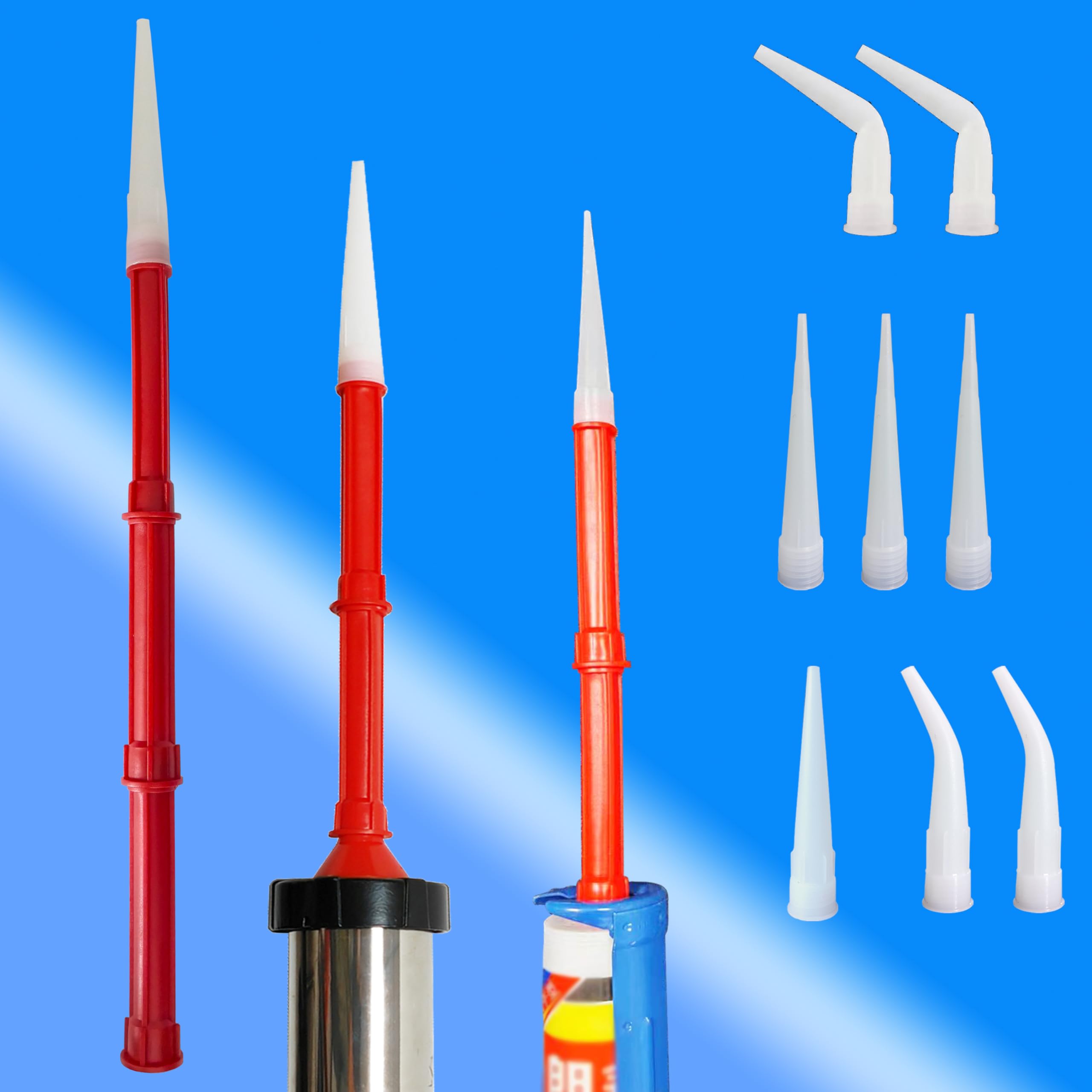 Photo 1 of 15 PACK Extra Long Caulking Gun Extension,Caulking Tube Extension,Caulk Tube Extension Tip,Caulk gun Extension Nozzle?5+3+3+2+2?