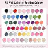 VANREESA Gel Nail Polish Set 77 PCS UV Lamp 55 Colors Base Top Coat Kit view 2