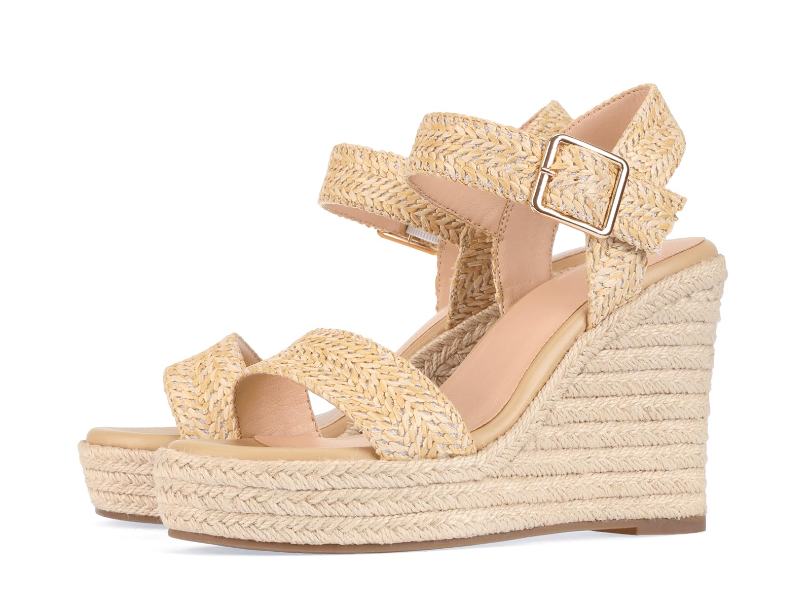 Photo 1 of VICKI·VICKI Women's Platform Sandals Wedge Espadrilles Wedges Heels Sandals Women Shoes Apricot Size 5.5