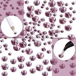 LPBeads 6400 Pieces Hotfix Rhinestones Lt Amethyst