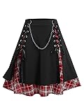 ROSE GAL Women's Plus Size Mini A-Line Gothic Skirt