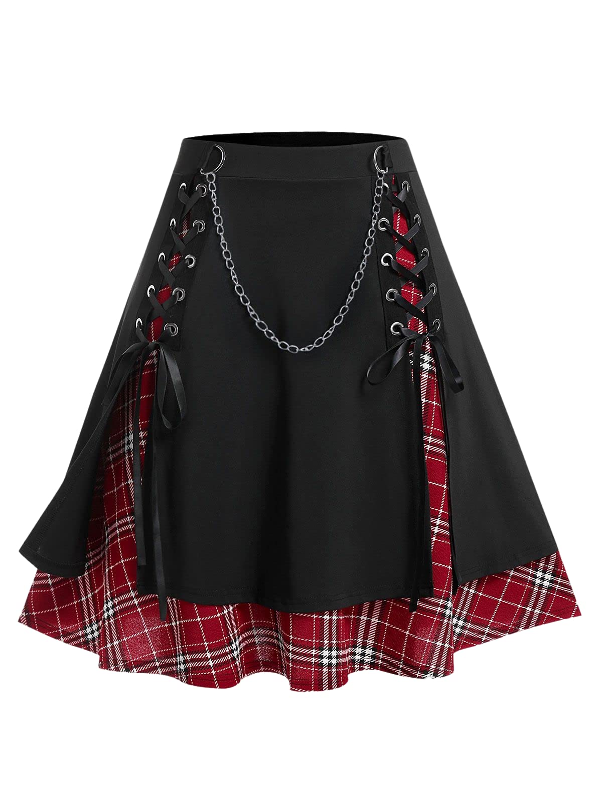 ROSE GAL Women's Plus Size Mini A-Line Gothic Skirt