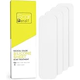 Scarbandit Silicone Scar Strips, Reusable & Waterproof, Clear Silicone Scar Sheets for C-Section, Burn & Stretch Mark Removal Scar Tape, Scar Treatment for Surgical Scars – 4pcs, 5.91in x 1.18in