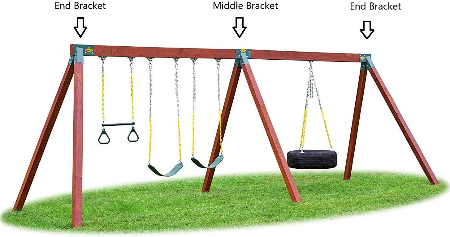 Eastern Jungle Gym Easy 1-2-3 90° A-Frame Swing Set Bracket Heavy Duty for Ez, Simple Install - DIY Swing Set Parts: Toys & Games