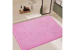 STAY YOUNG Cute Cartoon Pink Area Rugs for Bedroom Living Room Bathroom Rugs Bath Mat Door Mat Super Soft Memory Foam Design Non Slip and Absorbent 15.75 x 23.62 Inch
