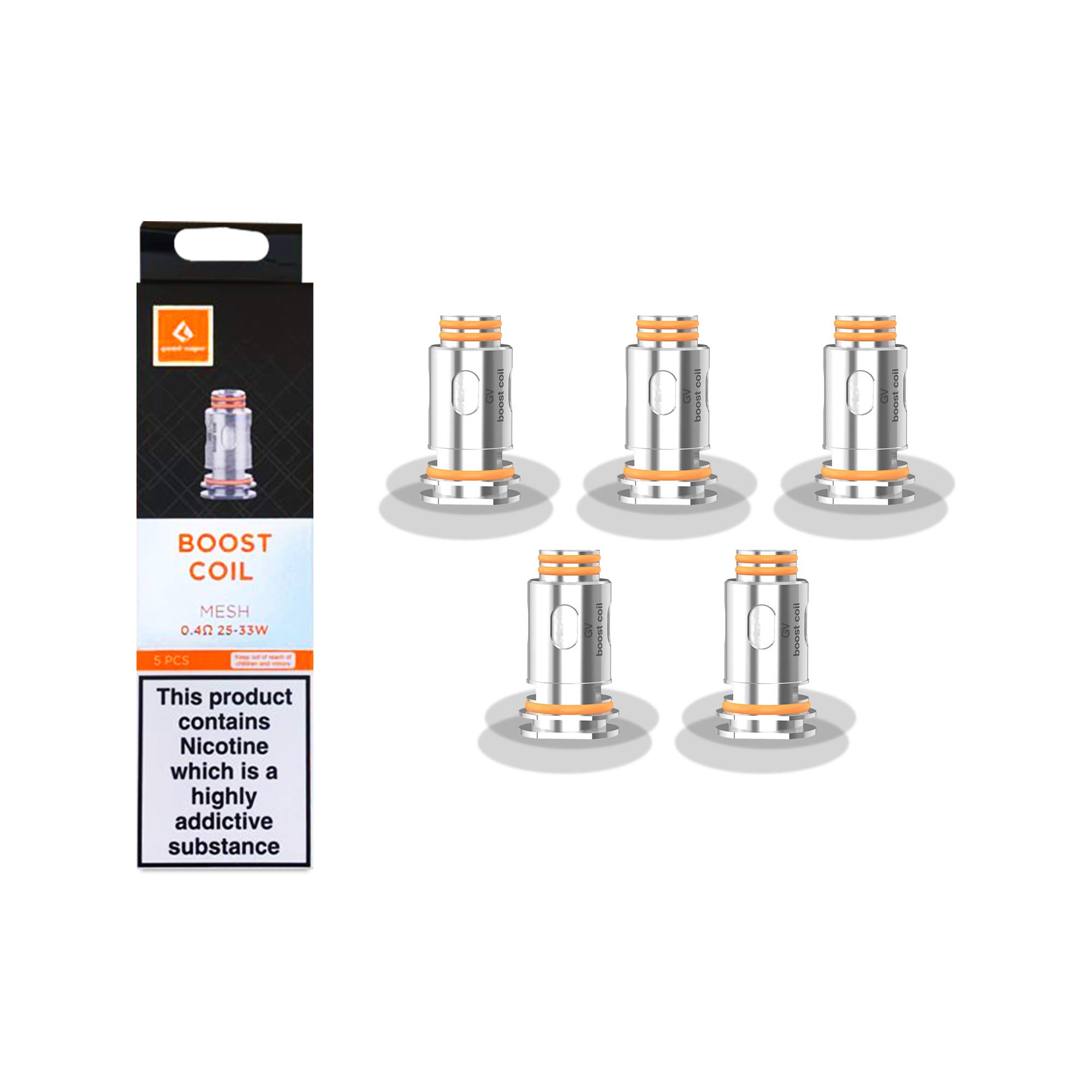 GEEKVAPE - Aegis Boost Replacement Coils - Set of 5-0.4 Ohm