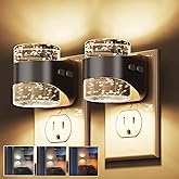 L LOHAS LED Night Light, Bubble Night Lights Plug into Wall,2 Pack 3000K/4000k/5000K Adjustable Color Temperature Night Light,Dimmable Nightlights with Dusk to Dawn Sensor for Rooms Bathroom Hallway