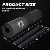 KK Barbell Squat Pad Extra Thick NBR Foam Non-Slip Hip Thrust Pad Black view 5