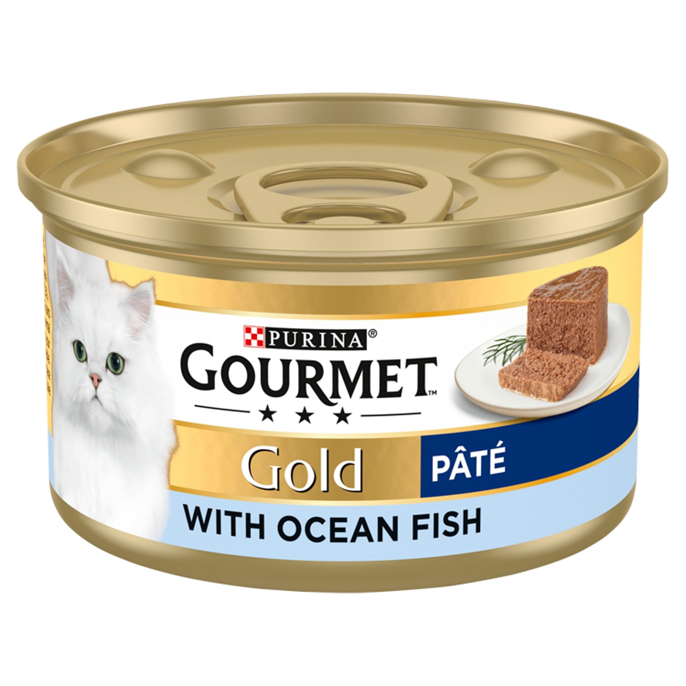 GOURMET Gold Pate Ocean Fish Wet Cat Food 85g (Pack of 12)