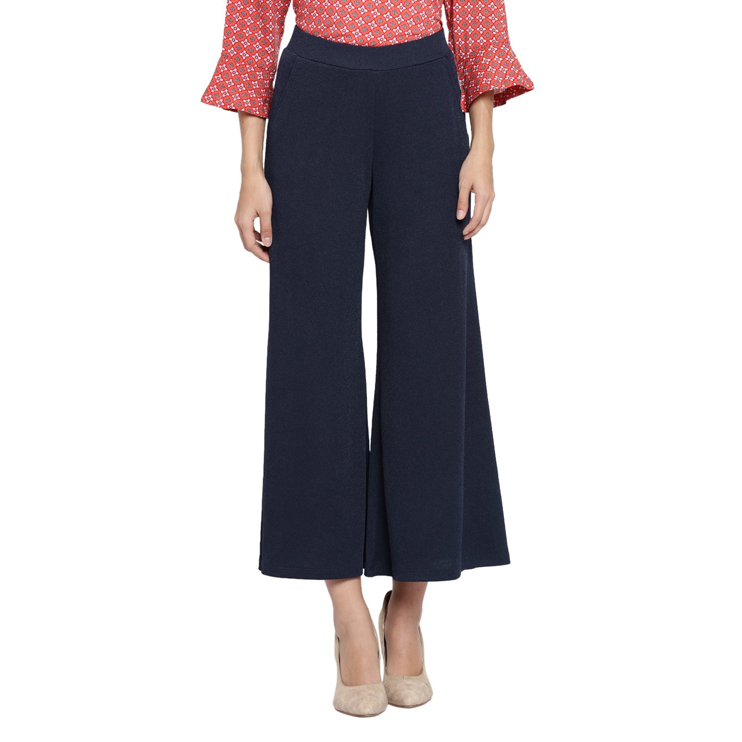 annabelle by pantaloons women's poly lycra trousers