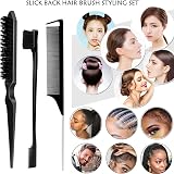 HQDA Hair Wax Stick & Black Hair Brush Set 75 g Edge Control view 3