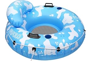 PAFOLO River Tubes for Floating Heavy Duty, Pool Float Adult,53" Inflatable Float Tube for Beach Lake Rafting, River Floats with Mesh Bottom