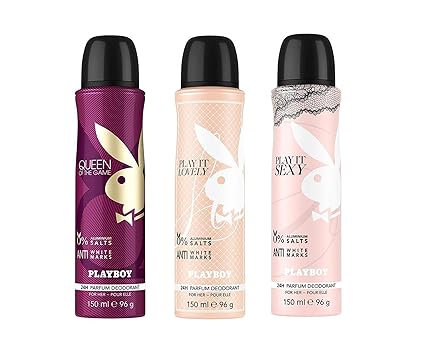 Playboy Lovely + Sexy + Queen Deo Combo Set - Pack of 3 Womens