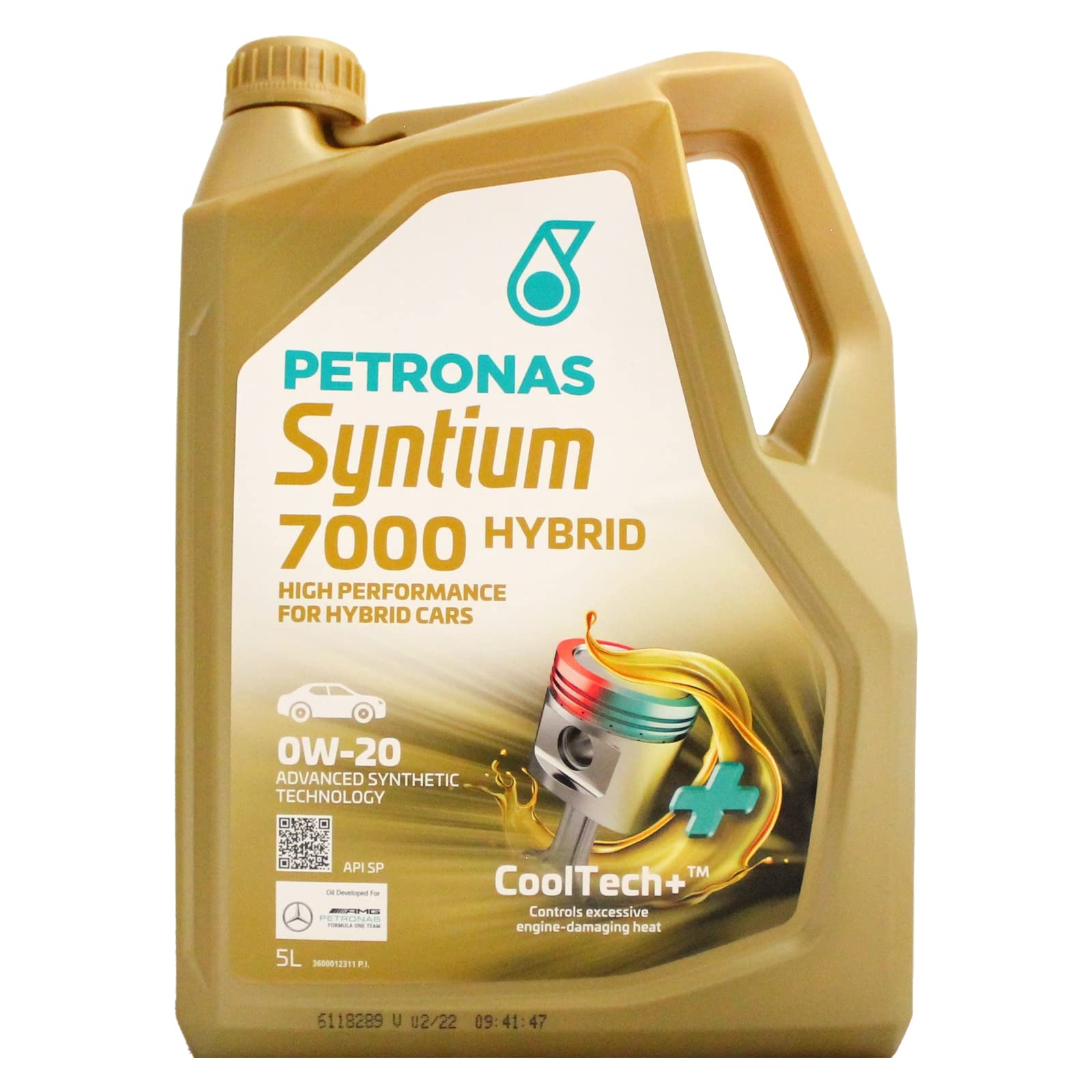Petronas Syntium 7000 SAE 0W20 5L Litres Car Engine Oil 5 Litre Fully Synthetic