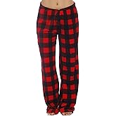 Just Love Women Plush Pajama Pants Buffalo Plaid