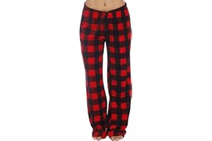 Just Love Women Plush Pajama Pants Buffalo Plaid