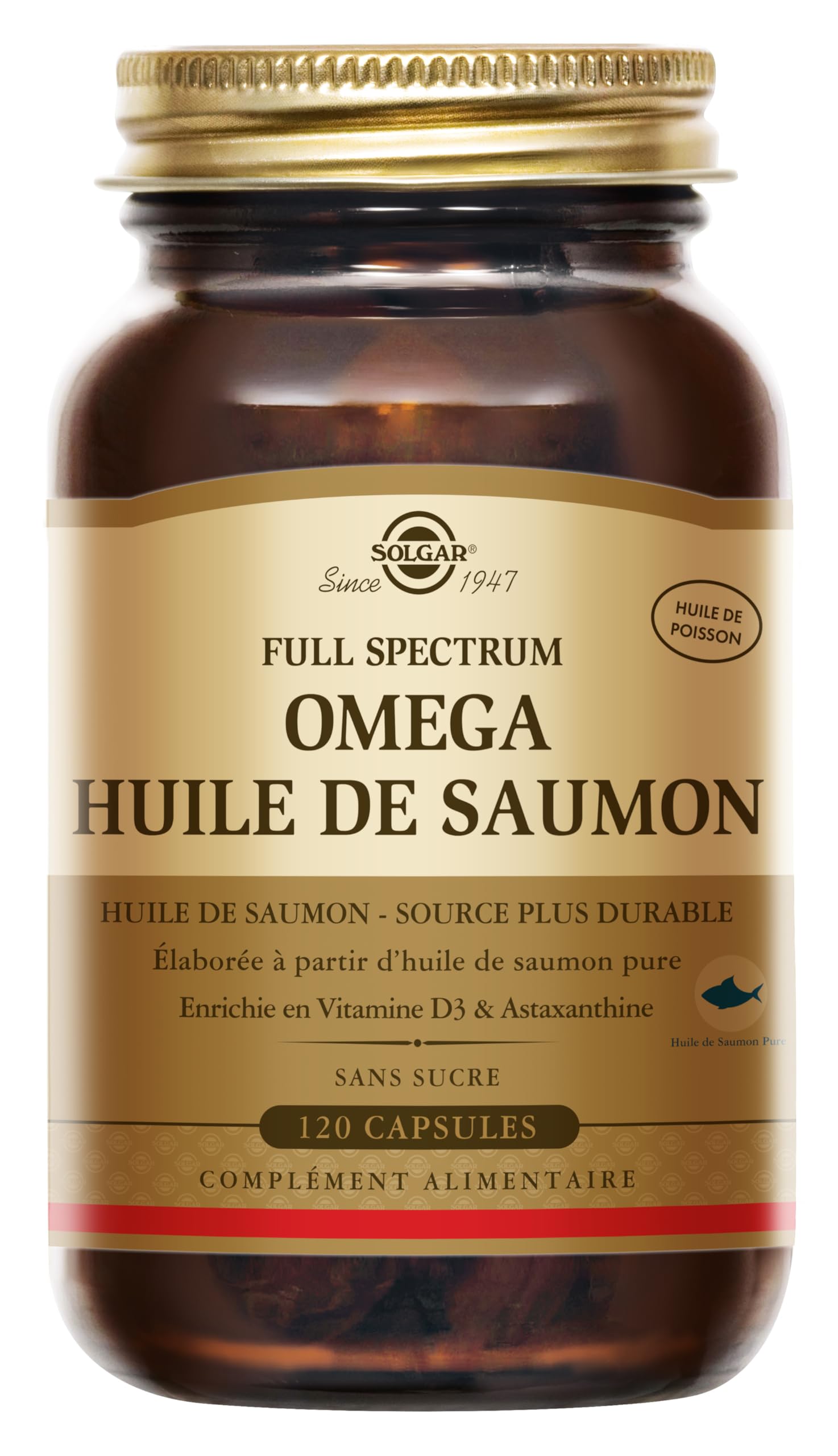 Solgar Full Spectrum Omega Softgels - Pack of 120 - Fish Oil Supplement for Immunity, Brain and Eye Health - with Omega 3, 6, 9, EPA & DHA - Vitamin D3 & Antioxidants