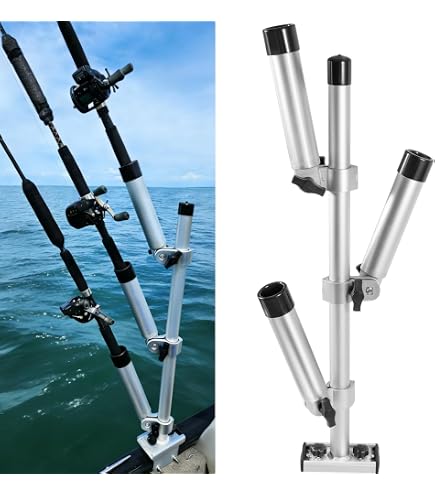 trident fishing rod holder TACO Metals Marine F31-0780BXY-1 Deluxe Cluster with Tool Caddy Holds o from Grand PE4 Catfish Pro Fishing for Size:12cm/20g