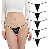 Wironoat G String Thongs for Women Soft Comfortable Thong Panties Sexy Underwear Size XS-4XL