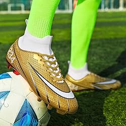 HESBITEUL Outdoor Soccer Shoes Mens Women: Football