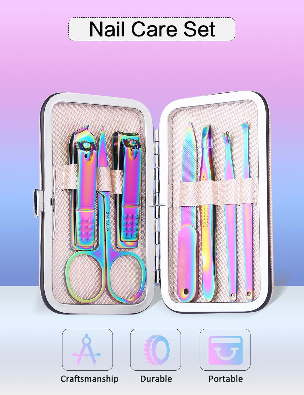 Manibeauty Nail Clipper Set with All Manicure Tools, Stylish Manicure Pedicure Kit for Personal Grooming : Beauty
