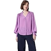 DEE OCLEPPO Womens Jane Long Sleeve Button Front Blouse Standard