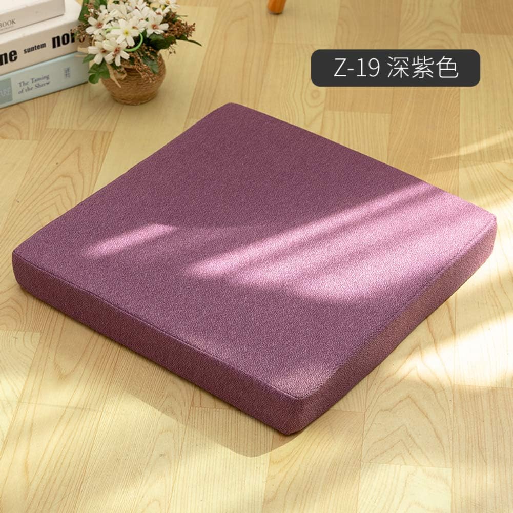 JRMU Square Thicken Chair Pads, Solid Color Sponge Chair