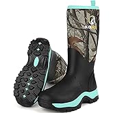 Kalkal Rubber Boots for Women, Insulated Waterproof Womens Hunting Boots, 6mm Neoprene Camo Hunting Boot Tall Rain Boots for Women Mud Working Gardening Farming