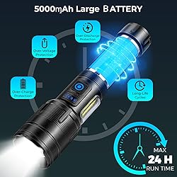 AURASEASON Rechargeable Flashlights High