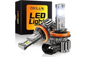 OXILAM Latest H11/H9 LED Bulbs,36,000LM 9X Ultra-Brightness, Real 1:1 Halogen Mini Size, 10-Year Longer Lifespan, Sealed Desi