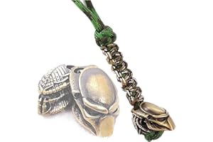 CooB EDC Paracord Knife Lanyard with Solid Metal Paracord Bead Pendant Alien & Predator Head #3. Paracord Knives Lanyards