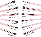 MSQ 12pcs Eyeshadow Brush Set Professional Eye Makeup Brushes Pink Handle view 2
