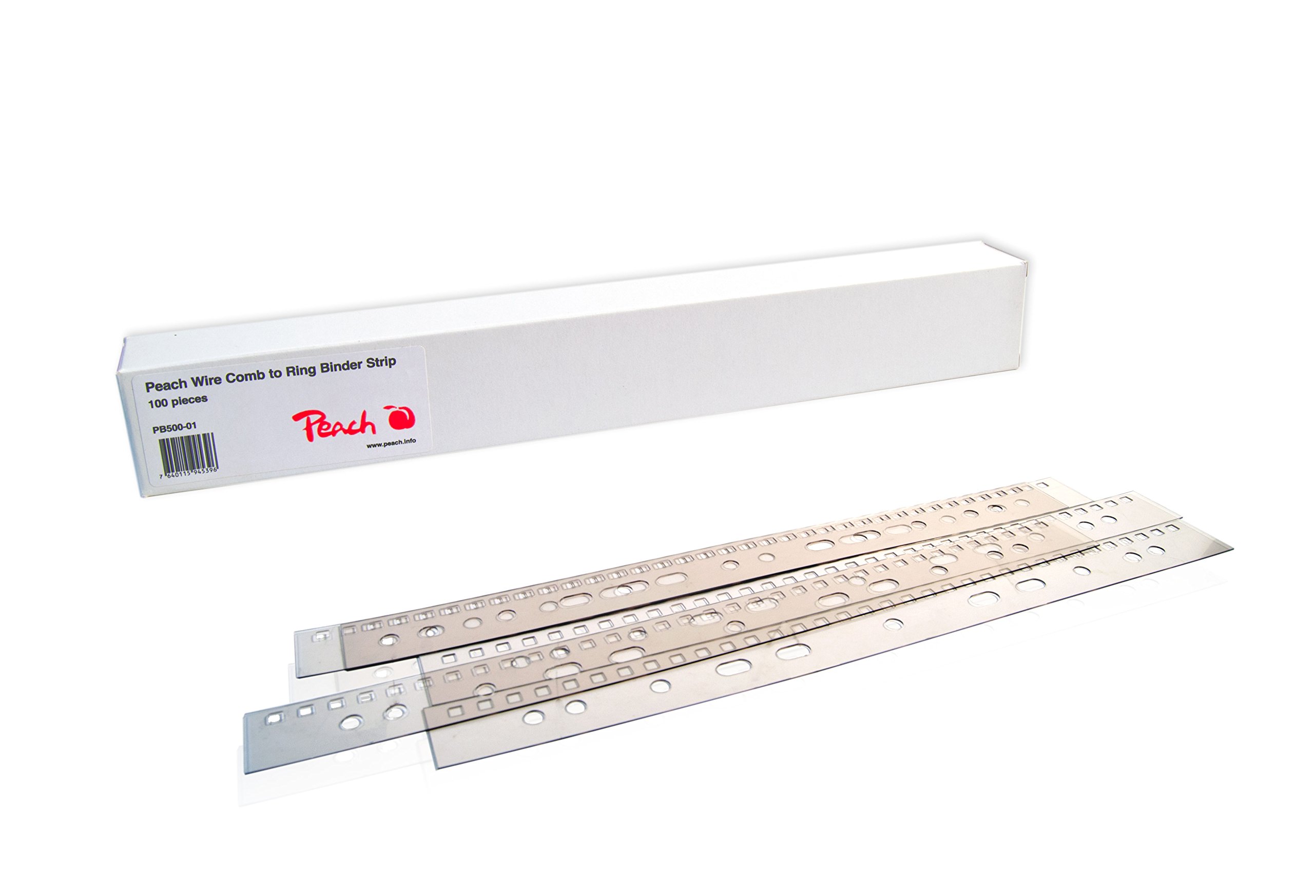 Peach Filing Strips for Wire Binding Combs A4-31 Punched Holes 3:1 Division Pack of 100 Transparent PB500-01