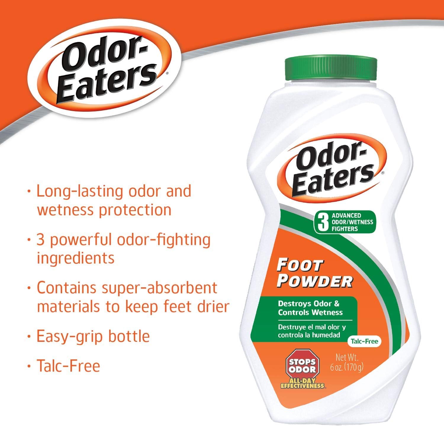Odor-Eaters Foot Powder, 6-ounces, 4-pack: Health & Personal Care