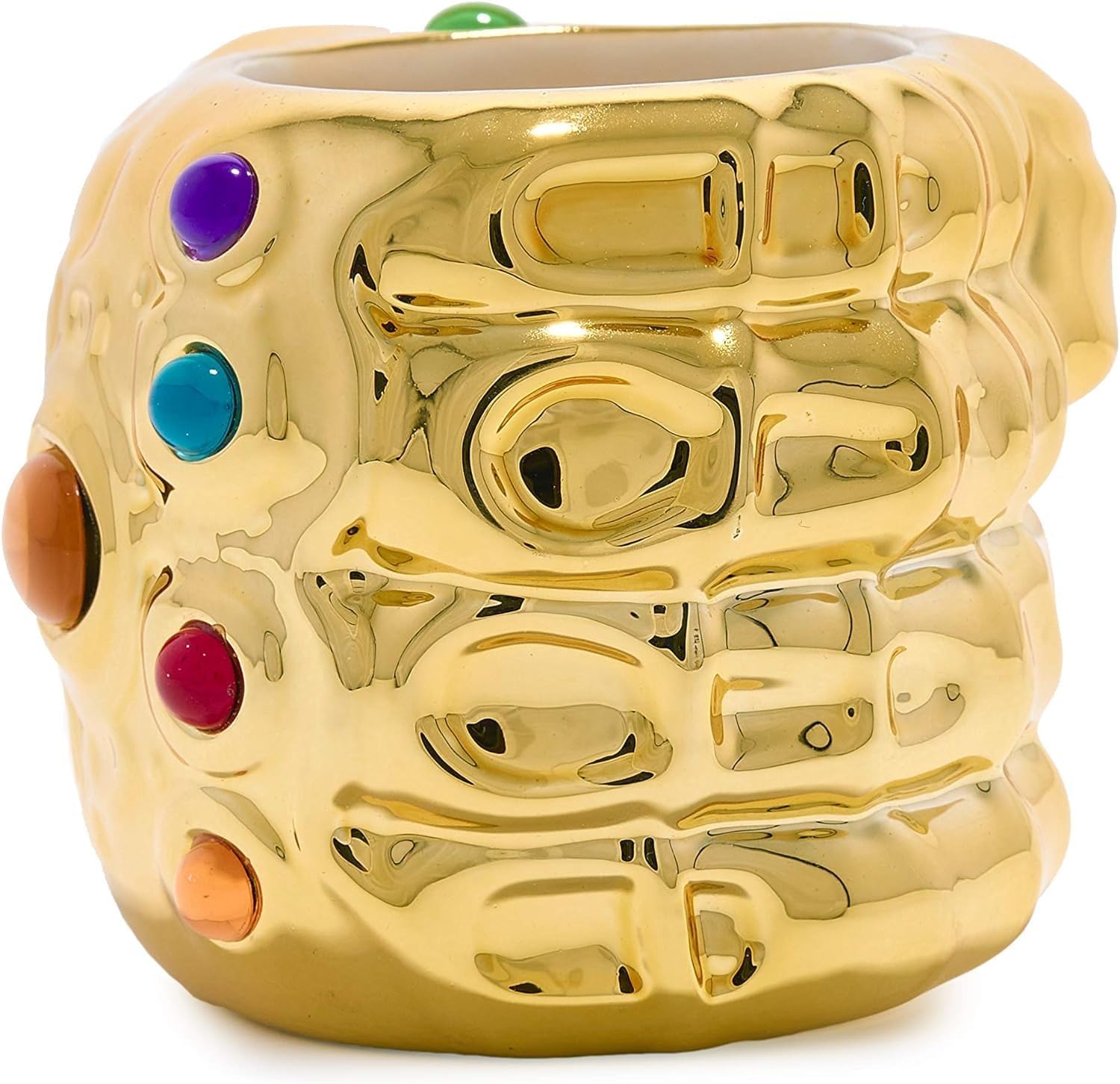 Paladone Avengers Infinity Gauntlet Mug - Officially Licensed Disney Ceramic Coffee Mug, High Shine Gold Painted with Infinity Stones, Gift for Marvel End Game Fans