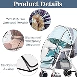 AXERHK Universal Rain Cover for Pushchair Transparent Pram Stroller Weather view 3