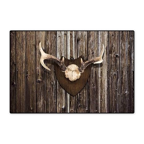 Amazon Com Antler Decor Bath Mats For Bathroom Rustic Home