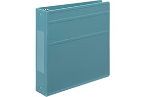 Carstens 2-Inch Heavy Duty 3-Ring Binder - Side Opening, Powder Blue, Durable Plastic, Precision No-Gap Rings, Waterproof Cover, No Pockets, Holds 300 US Letter Sheets, BPA-Free, Made in USA (2824-3R)