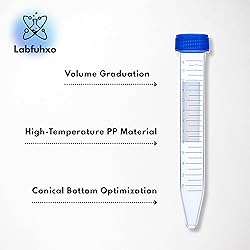 Labfuhxo 15mL Conical Centrifuge Tubes, [25 Items/1