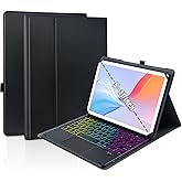 MePadKey Universal Touchpad Keyboard Case for 9.7,10.1,10.2",10.5",10.9",11" ipad/Samsung Tablet, Rainbow Backlight TrackPad Keyboard with Type-C Charging Port fit 9.7-11 inch Android (Black)