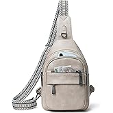 Leresas 7L Sling Bag for Women Crossbody Bag Sling Purse Fanny Packs Vegan Leather Chest Bag Trendy Handbag Travel Anti Theft