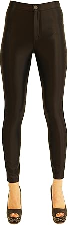 high waisted disco pants with button