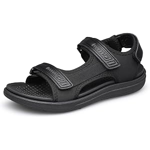 UUYOUNI Boys' Open-Toe Athletic Sandals Summer Shoes Adjustable Straps Lightweight Non-Slip for Little Big Kid Youth Boys
