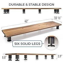 Nordik Large Dual Monitor Riser for 2 - Premium