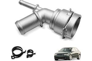 1J0122291B Aluminum Heater Core Hose Coupler Radiator for Audi A3 VW Beetle Golf Jetta (Aluminum)