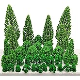 Miniature Trees and Bushes Model Trees Diorama Trees Woodland Scenic Train Scenery Railroad Architecture Fake Trees for DIY Crafts Landscape, 40 PCS by Baryuefull