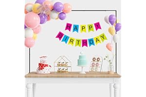 Anmakou Over the Table Rod Stand with Clamps Adjustable 13''-42'' Tall 29''-98'' Length Black Table Arch Ideal for Wedding Birthday Halloween Christmas Decorations