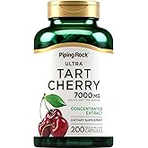 Piping Rock Tart Cherry Extract Capsules | 200 Pills | Ultra Strength | Non-GMO, Gluten Free Supplement