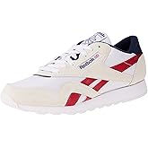 Reebok Men Classic Nylon Sneaker, FTWR White/Flash Red/Vector Navy, 10.5